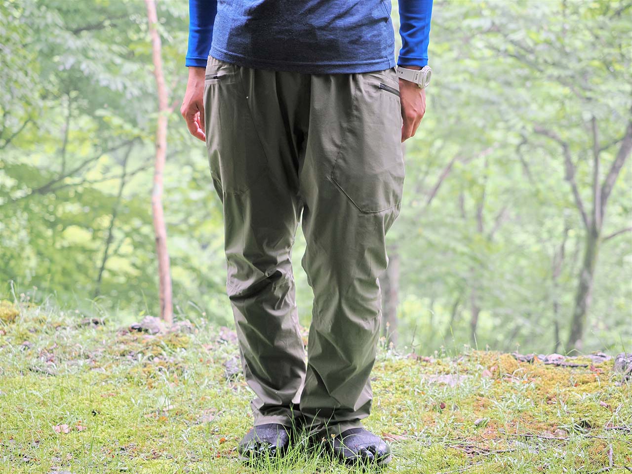 ソフトシェルのようにずっと履いていられるレインパンツ 「Stretch Rain Pant」